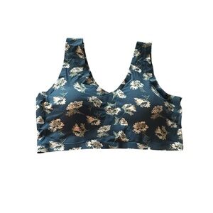 Lucky Brand Blue and Cream Bra